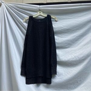 Maurice’s NWT black with bronze glitter and open sleeves sweater, size XS